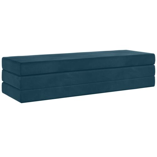 Sofa na razvlačenje 200 x 67 x 45 cm Plava - Plava 200 x 200 x 15 cm Baršun Cijena