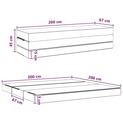 Sofa na razvlačenje 200 x 67 x 45 cm Plava - Plava 200 x 200 x 15 cm Baršun Cijena