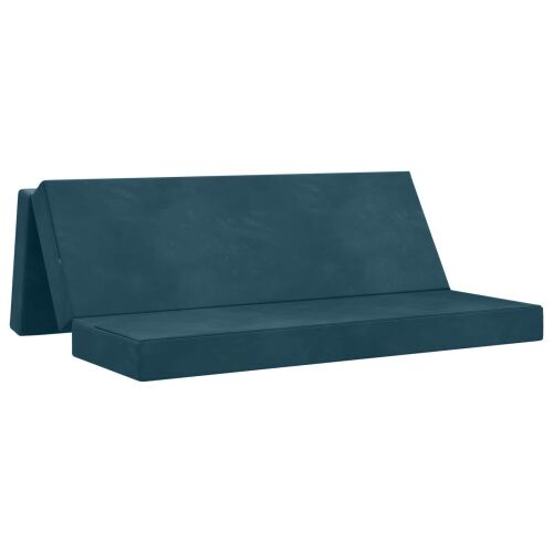 Sofa na razvlačenje 200 x 67 x 45 cm Plava - Plava 200 x 200 x 15 cm Baršun Cijena
