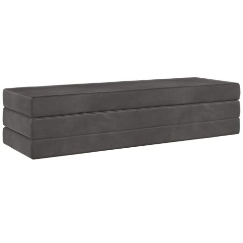 Sofa na razvlačenje 200 x 67 x 45 cm Tamnosiva - Tamnosiva 200 x 200 x 15 cm Baršun Cijena