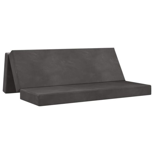 Sofa na razvlačenje 200 x 67 x 45 cm Tamnosiva - Tamnosiva 200 x 200 x 15 cm Baršun Cijena