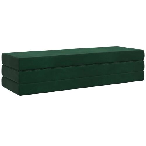 Sofa na razvlačenje 200 x 67 x 45 cm Tamnozelena - Tamnozelena 200 x 200 x 15 cm Baršun Cijena