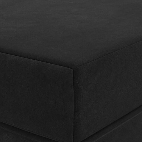 Sofa na razvlačenje 200 x 67 x 45 cm Crna - Crna 200 x 200 x 15 cm Baršun Cijena