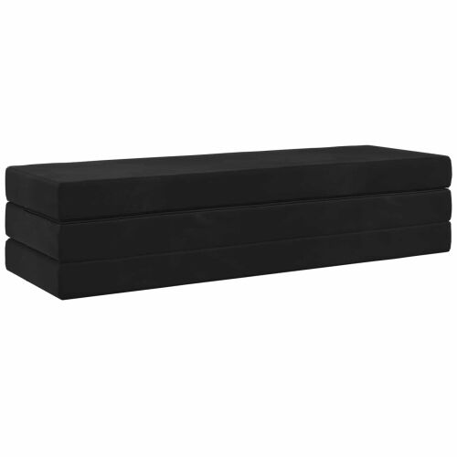 Sofa na razvlačenje 200 x 67 x 45 cm Crna - Crna 200 x 200 x 15 cm Baršun Cijena
