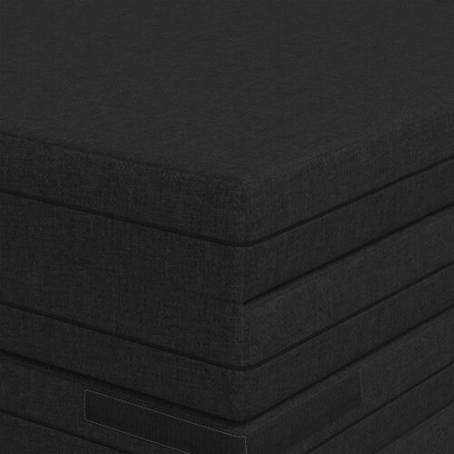 Sofa na razvlačenje 140 x 67 x 15 cm Crna - Crna Tkanina Cijena