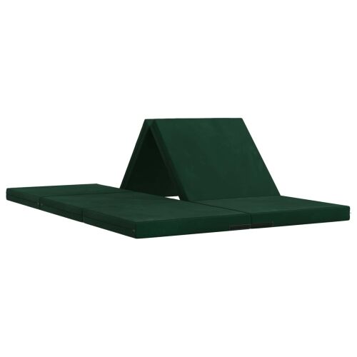 Sofa na razvlačenje 140 x 67 x 15 cm Tamnozelena - Tamnozelena Baršun Cijena