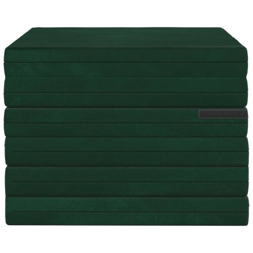 Sofa na razvlačenje 140 x 67 x 15 cm Tamnozelena - Tamnozelena Baršun Cijena
