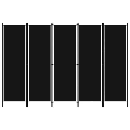 Paravan - Sobna pregrada s 5 panela crna 250 x 180 cm - Crna 5 1 Crna Cijena