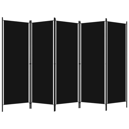 Paravan - Sobna pregrada s 5 panela crna 250 x 180 cm - Crna 5 1 Crna Cijena