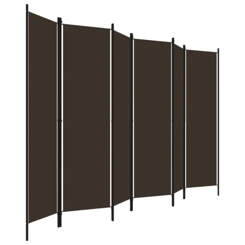 Paravan - Sobna pregrada sa 6 panela smeđa 300 x 180 cm - Smeđa 6 Cijena