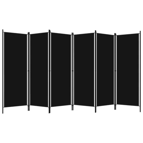 Paravan - Sobna pregrada sa 6 panela crna 300 x 180 cm - Crna 6 Crna 6 Cijena