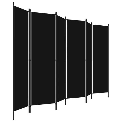 Paravan - Sobna pregrada sa 6 panela crna 300 x 180 cm - Crna 6 Cijena
