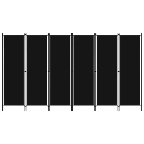 Paravan - Sobna pregrada sa 6 panela crna 300 x 180 cm - Crna 6 Crna 6 Cijena