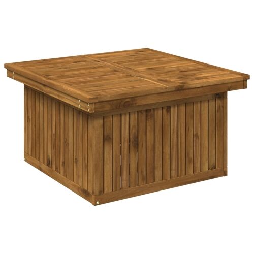 Stolić za kavu u vrtu od čvrstog akacije s podesivom visinom - 80,5 x 80 x 75/44,5 cm Prirodna Cijena