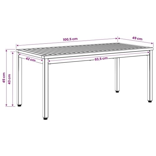 Stolić za kavu Prirodna i kava 50 x 100,5 x 45 cm - 50 x 100,5 x 45 cm Prirodno, kava Cijena