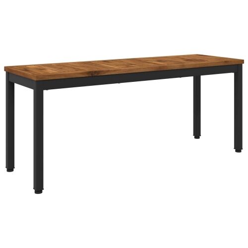 Vrtna klupa 108,5 x 35 x 45 cm Čvrsto drvo akacije Pravokutni - 108,5 x 35 x 45 cm Prirodna i crna Cijena