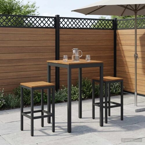 Stol za bar u vrtu Prirodna i crna 60 x 60,5 x 105 cm - Prirodna i crna 60 x 60,5 x 105 cm Cijena