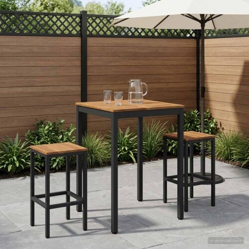 Stol za bar u vrtu Prirodna i crna 70 x 68,5 x 105 cm - Prirodna i crna 70 x 68,5 x 105 cm Cijena