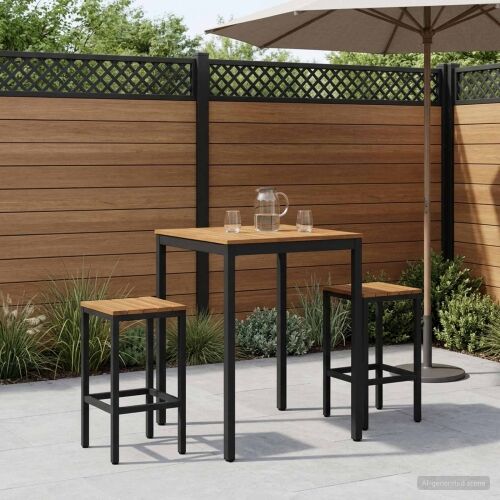 Stol za bar u vrtu Prirodna i crna 80 x 80,5 x 105 cm - Prirodna i crna 80 x 80,5 x 105 cm Cijena