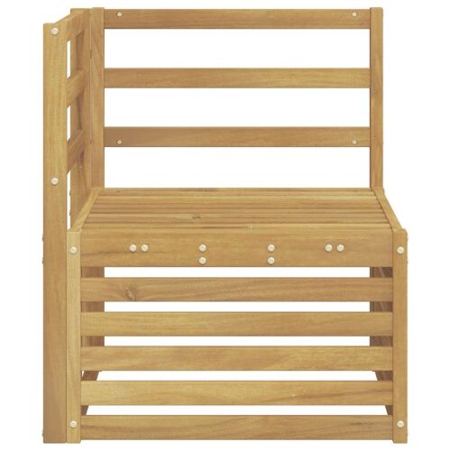 Vanjski kutni kauč Čvrsto drvo akacije Bijela 63 x 63 x 73 cm - Bijela Kutna sofa Cijena