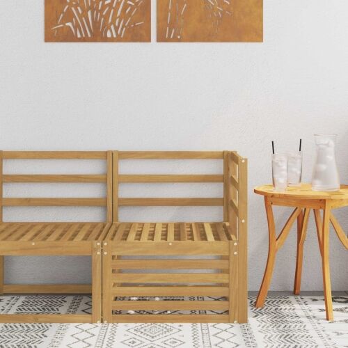 Vanjski kutni kauč Čvrsto drvo akacije Bijela 63 x 63 x 73 cm - Bijela Kutna sofa Cijena
