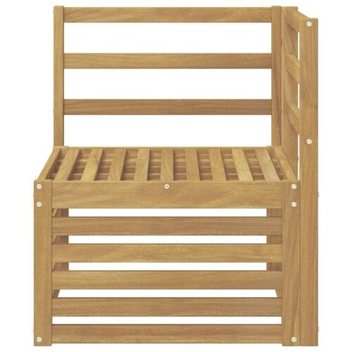 Vanjski kutni kauč Čvrsto drvo akacije Bijela 63 x 63 x 73 cm - Bijela Kutna sofa Cijena