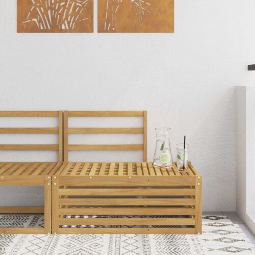 Set vanjskih sofa Bijela 91 x 63 x 73 cm Čvrsto drvo akacije - Bijeli Krajnji kauč Cijena