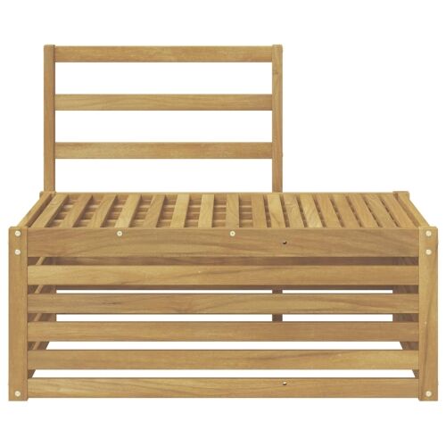 Set vanjskih sofa Bijela 91 x 63 x 73 cm Čvrsto drvo akacije - Bijeli Krajnji kauč Cijena