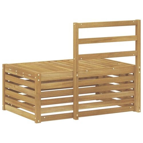 Set vanjskih sofa Bijela 91 x 63 x 73 cm Čvrsto drvo akacije - Bijeli Krajnji kauč Cijena