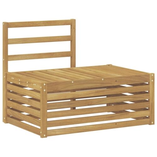 Set vanjskih sofa Bijela 91 x 63 x 73 cm Čvrsto drvo akacije - Bijeli Krajnji kauč Cijena