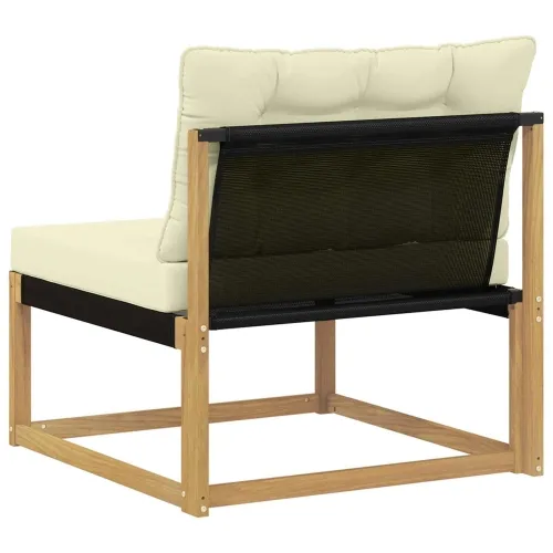 Srednja sofa za van s jastukom Bijela 79 x 83 x 73 cm čelik - Bijela i krem 1x srednji Cijena
