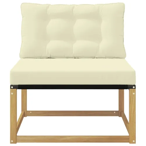 Srednja sofa za van s jastukom Bijela 79 x 83 x 73 cm čelik - Bijela i krem 1x srednji Cijena