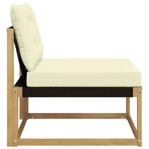 Srednja sofa za van s jastukom Bijela 79 x 83 x 73 cm čelik - Bijela i krem 1x srednji Cijena