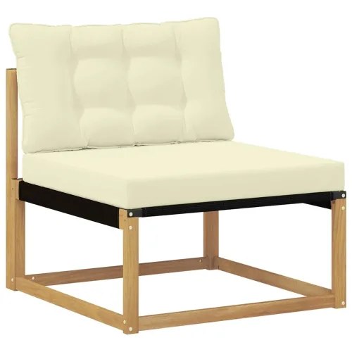 Srednja sofa za van s jastukom Bijela 79 x 83 x 73 cm čelik - Bijela i krem 1x srednji Cijena