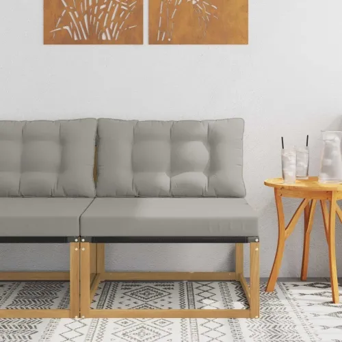 Srednja sofa za van s jastukom Bijela 79 x 83 x 73 cm čelik - Bijela i svjetlosiva 1x srednji Cijena