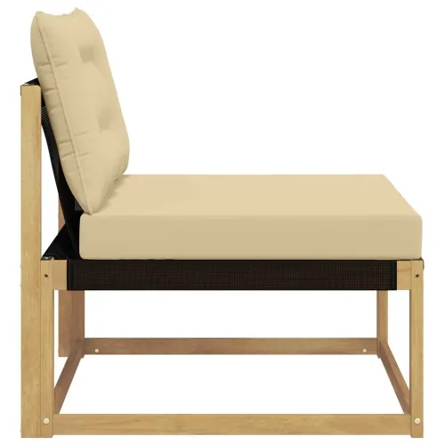 Srednja sofa za van s jastukom Bijela 79 x 83 x 73 cm čelik - Bijela i bež 1x srednji Cijena