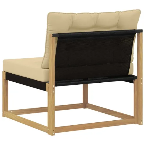 Srednja sofa za van s jastukom Bijela 79 x 83 x 73 cm čelik - Bijela i bež 1x srednji Cijena