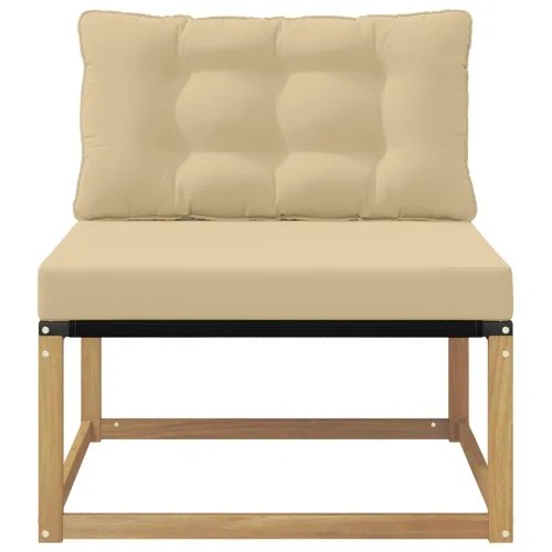 Srednja sofa za van s jastukom Bijela 79 x 83 x 73 cm čelik - Bijela i bež 1x srednji Cijena