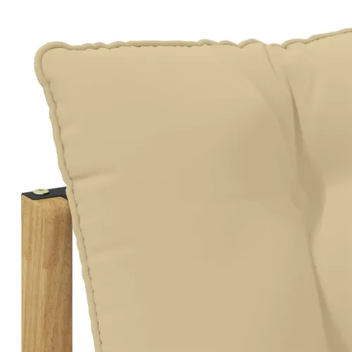 Srednja sofa za van s jastukom Bijela 79 x 83 x 73 cm čelik - Bijela i bež 1x srednji Cijena
