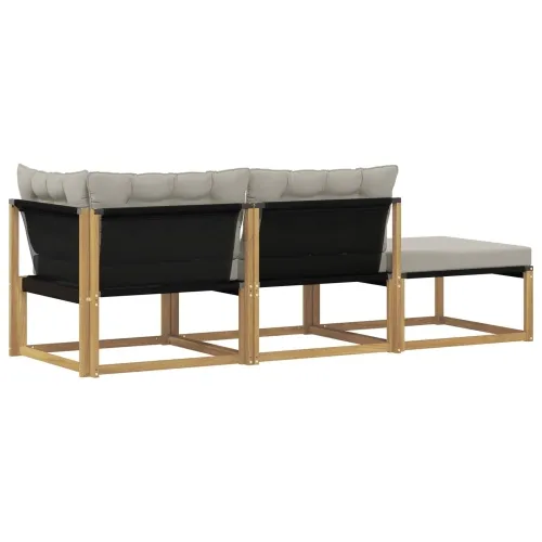 Set vanjskih sofa Bijela i svjetlosiva 241,5 x 83 x 73 cm - Bijela i svijetlosiva 1x srednji +1x kutni +1x stolić Cijena