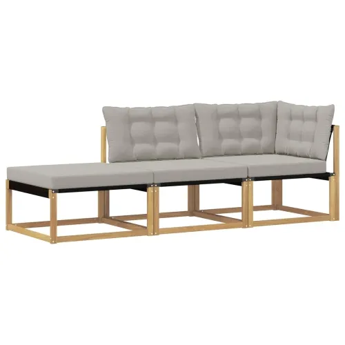 Set vanjskih sofa Bijela i svjetlosiva 241,5 x 83 x 73 cm - Bijela i svijetlosiva 1x srednji +1x kutni +1x stolić Cijena