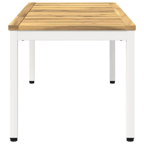 Stolić za kavu Bijela 50 x 100,5 x 45 cm Čvrsto drvo akacije - 50 x 100,5 x 45 cm Bijela Cijena