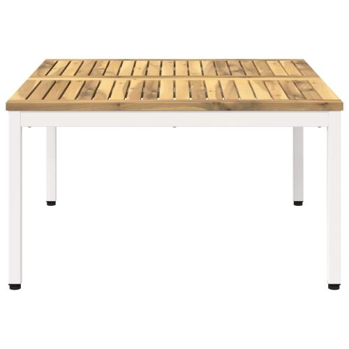 Stolić za kavu Bijela 80 x 80,5 x 45 cm Čvrsto drvo akacije - 80 x 80,5 x 45 cm Bijela Cijena