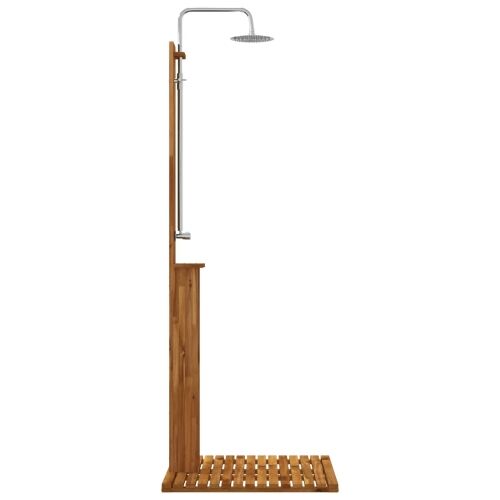 Vanjski tuš 217 cm Masivno drvo akacije i nehrđajući čelik - Prirodna 75 x 74 x 217 cm Cijena