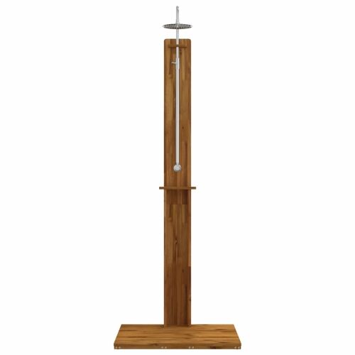 Vanjski tuš 217 cm Masivno drvo akacije i nehrđajući čelik - Prirodna 75 x 74 x 217 cm Cijena