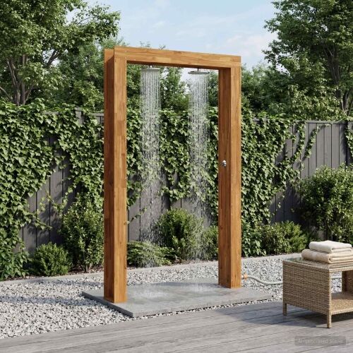 Vanjski tuš 226 cm Masivno drvo akacije i nehrđajući čelik - Prirodna 137 x 23 x 226 cm Cijena