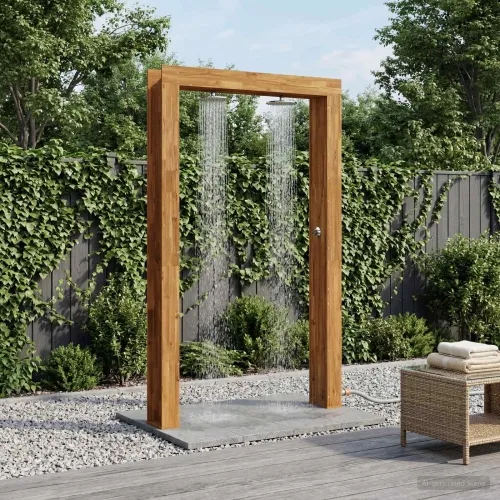 Vanjski tuš 226 cm Masivno drvo akacije i nehrđajući čelik - Prirodna 137 x 23 x 226 cm Cijena