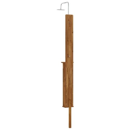 Vanjski tuš 257 cm Masivno drvo akacije i nehrđajući čelik - Prirodna 24 x 19 x 257 cm Cijena