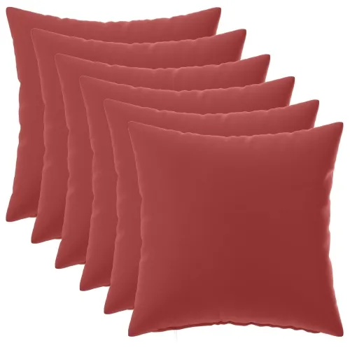 Presvlaka za jastuk 6 pcs HEERLEN Vinska crvena 30 x 30 cm - boja crnog vina 30 x 30 cm 6 Cijena