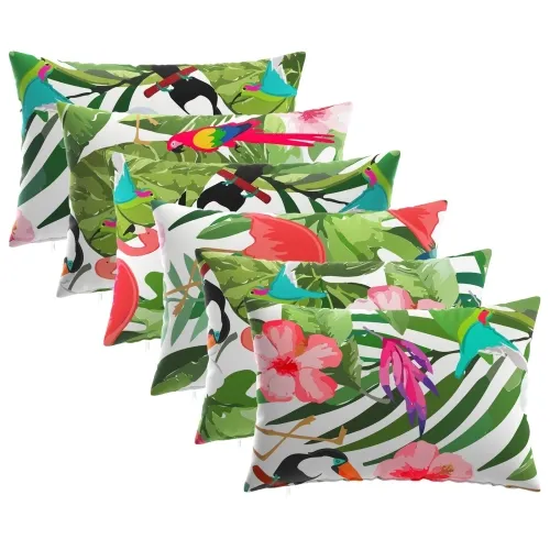 Presvlaka za jastuk 6 pcs HEERLEN Šareni 30 x 50 cm Poliester - Šareni 30 x 50 cm 6 Cijena